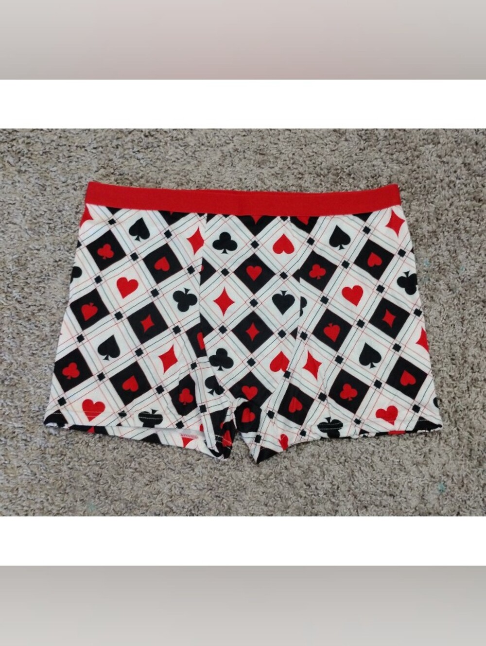 IRONITE Men's Boxer Briefs Playing Cards Suits Pattern